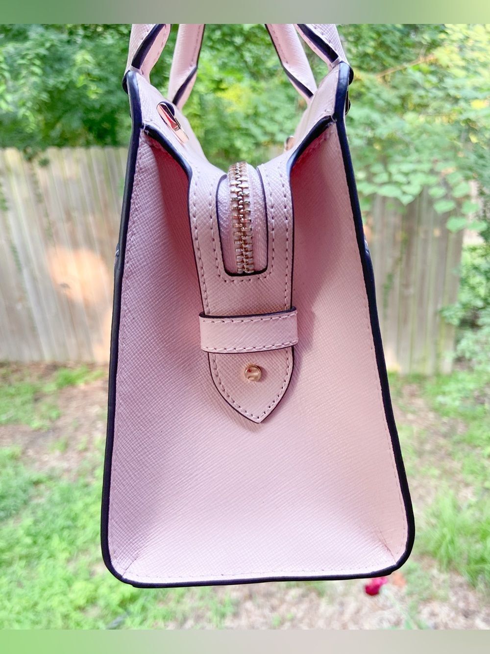 Kate Spade New York Blush Pink Leather Satchel Crossbody Balletcore NWOT - Picture 4 of 15